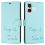 Smile Prägung RFID Leder-Handyhülle, für iPhone 16, für iPhone 15 Pro Max, für iPhone 15 Pro, für iPhone 15 Plus, für iPhone 15, für iPhone 14 Plus, für iPhone 14 / 13, für iPhone 14 Pro