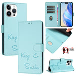 Smile Prägung RFID Leder-Handyhülle, Für iPhone 14 Pro Max, Für iPhone SE 2022 / 2020 / 8 / 7, Für iPhone 13 Pro Max, Für iPhone 13 Pro, Für iPhone 13 mini, Für iPhone 12 / 12 Pro, Für iPhone 12 Pro Max, Für iPhone 12 mini