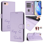 Smile Prägung RFID Leder-Handyhülle, Für iPhone 14 Pro Max, Für iPhone SE 2022 / 2020 / 8 / 7, Für iPhone 13 Pro Max, Für iPhone 13 Pro, Für iPhone 13 mini, Für iPhone 12 / 12 Pro, Für iPhone 12 Pro Max, Für iPhone 12 mini