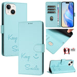 Smile Prägung RFID Leder-Handyhülle, Für iPhone 14 Pro Max, Für iPhone SE 2022 / 2020 / 8 / 7, Für iPhone 13 Pro Max, Für iPhone 13 Pro, Für iPhone 13 mini, Für iPhone 12 / 12 Pro, Für iPhone 12 Pro Max, Für iPhone 12 mini