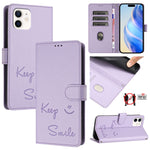 Smile Prägung RFID Leder-Handyhülle, Für iPhone 14 Pro Max, Für iPhone SE 2022 / 2020 / 8 / 7, Für iPhone 13 Pro Max, Für iPhone 13 Pro, Für iPhone 13 mini, Für iPhone 12 / 12 Pro, Für iPhone 12 Pro Max, Für iPhone 12 mini