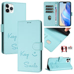 Smile Prägung RFID Leder-Handyhülle, Für iPhone 11 Pro Max, Für iPhone 11, Für iPhone 11 Pro, Für iPod Touch 7 / 6 / 5, Für iPhone X / XS, Für iPhone XR, Für iPhone XS Max, Für iPhone 8 Plus / 7 Plus
