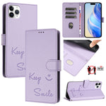 Smile Prägung RFID Leder-Handyhülle, Für iPhone 11 Pro Max, Für iPhone 11, Für iPhone 11 Pro, Für iPod Touch 7 / 6 / 5, Für iPhone X / XS, Für iPhone XR, Für iPhone XS Max, Für iPhone 8 Plus / 7 Plus