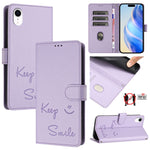 Smile Prägung RFID Leder-Handyhülle, Für iPhone 11 Pro Max, Für iPhone 11, Für iPhone 11 Pro, Für iPod Touch 7 / 6 / 5, Für iPhone X / XS, Für iPhone XR, Für iPhone XS Max, Für iPhone 8 Plus / 7 Plus