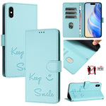 Smile Prägung RFID Leder-Handyhülle, Für iPhone 11 Pro Max, Für iPhone 11, Für iPhone 11 Pro, Für iPod Touch 7 / 6 / 5, Für iPhone X / XS, Für iPhone XR, Für iPhone XS Max, Für iPhone 8 Plus / 7 Plus