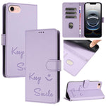RFID-Lederhandyhülle mit Smile-Prägung, für iPhone 17 Pro Max, für iPhone 17 Pro, für iPhone 17, für iPhone Air, für iPhone SE 2024, für iPhone 16 Pro Max, für iPhone 16 Pro, für iPhone 16 Plus