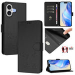 RFID-Lederhandyhülle mit Smile-Prägung, für iPhone 17 Pro Max, für iPhone 17 Pro, für iPhone 17, für iPhone Air, für iPhone SE 2024, für iPhone 16 Pro Max, für iPhone 16 Pro, für iPhone 16 Plus