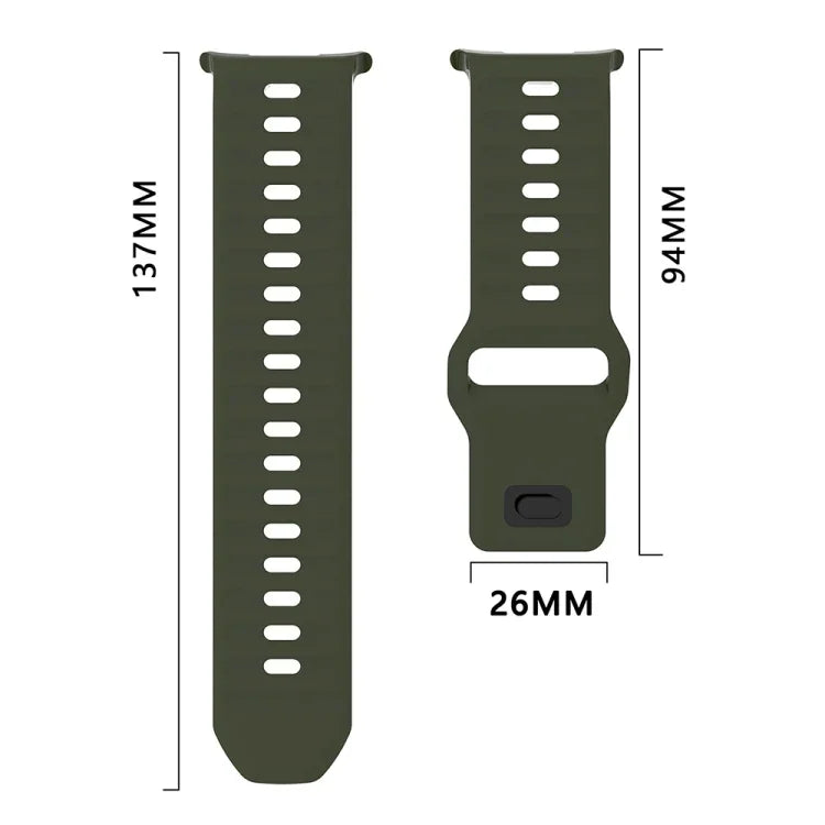 Wavy Texture Silicone Watch Band, For Samsung Galaxy Watch Ultra 47mm / Ultra 2025