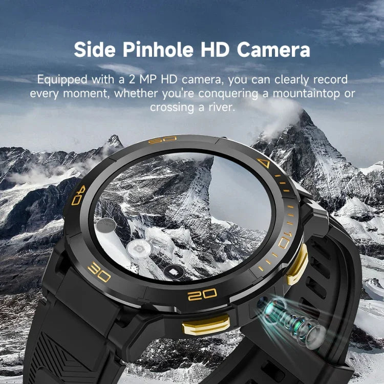 LEMFO Z1 Smartwatch mit 1,43 Zoll AMOLED-Display, 4G-Netzwerk, Android 8.1, 4 GB RAM + 64 GB internem Speicher, Eurasische Version