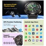 LEMFO Z1 Smartwatch mit 1,43 Zoll AMOLED-Display, 4G-Netzwerk, Android 8.1, 4 GB RAM + 64 GB internem Speicher, Eurasische Version