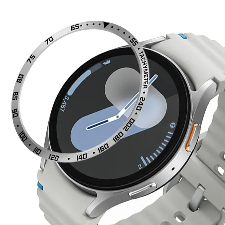 Smartwatch-Zifferblatt im Stil E mit Edelstahl-Lünettenring, passend für Samsung Galaxy Watch Ultra 47 mm, Samsung Galaxy Watch 7 44 mm und Samsung Galaxy Watch 7 40 mm