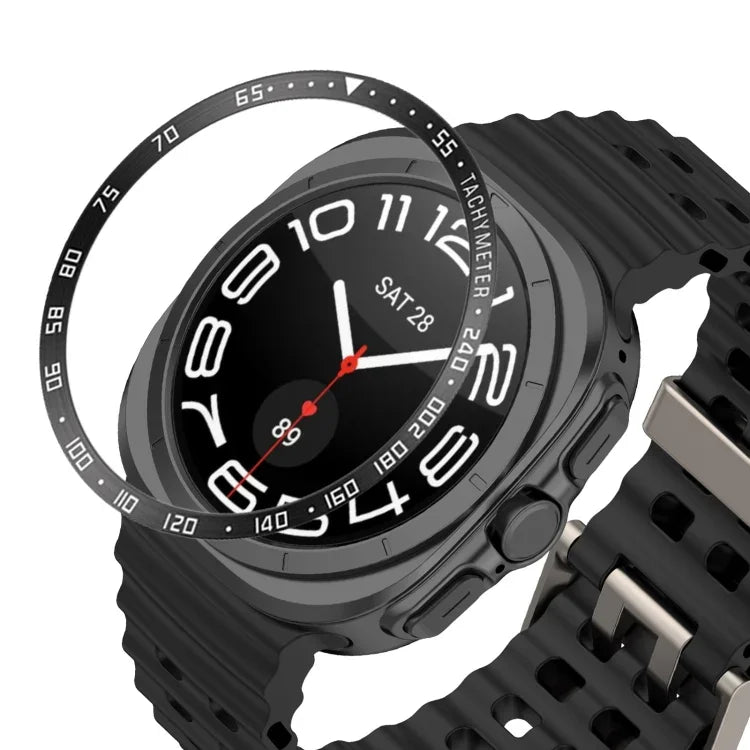 Smartwatch-Zifferblatt im Stil E mit Edelstahl-Lünettenring, passend für Samsung Galaxy Watch Ultra 47 mm, Samsung Galaxy Watch 7 44 mm und Samsung Galaxy Watch 7 40 mm