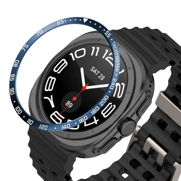 Smartwatch-Zifferblatt im Stil E mit Edelstahl-Lünettenring, passend für Samsung Galaxy Watch Ultra 47 mm, Samsung Galaxy Watch 7 44 mm und Samsung Galaxy Watch 7 40 mm