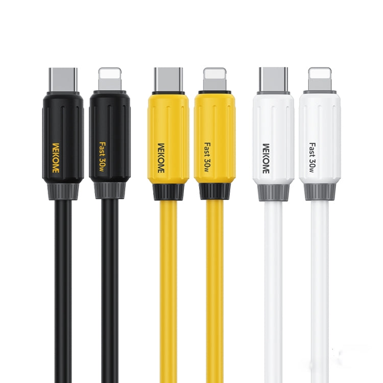 WK WDC-29 Elastisches echtes Silikon 1m PD30W Typ-C auf 8-Pin Schnelllade-Datenkabel, WDC-29