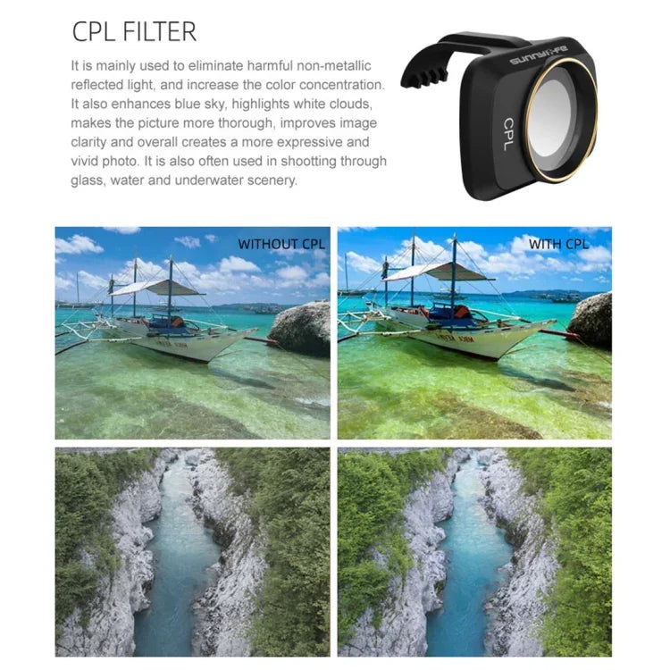 Sunnylife MM-FI9253 CPL-Objektivfilter für DJI Mavic mini Drohne, CPL