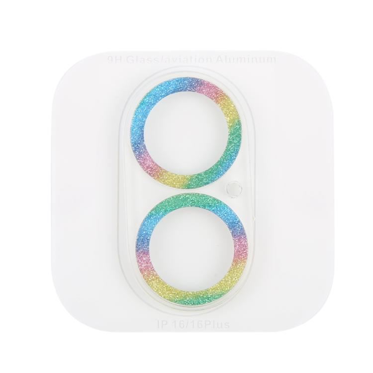 Glitter Ring Tempered Glass Camera Lens Film, For iPhone 17, For iPhone 16 Pro / 16 Pro Max, For iPhone 16 / 16 Plus