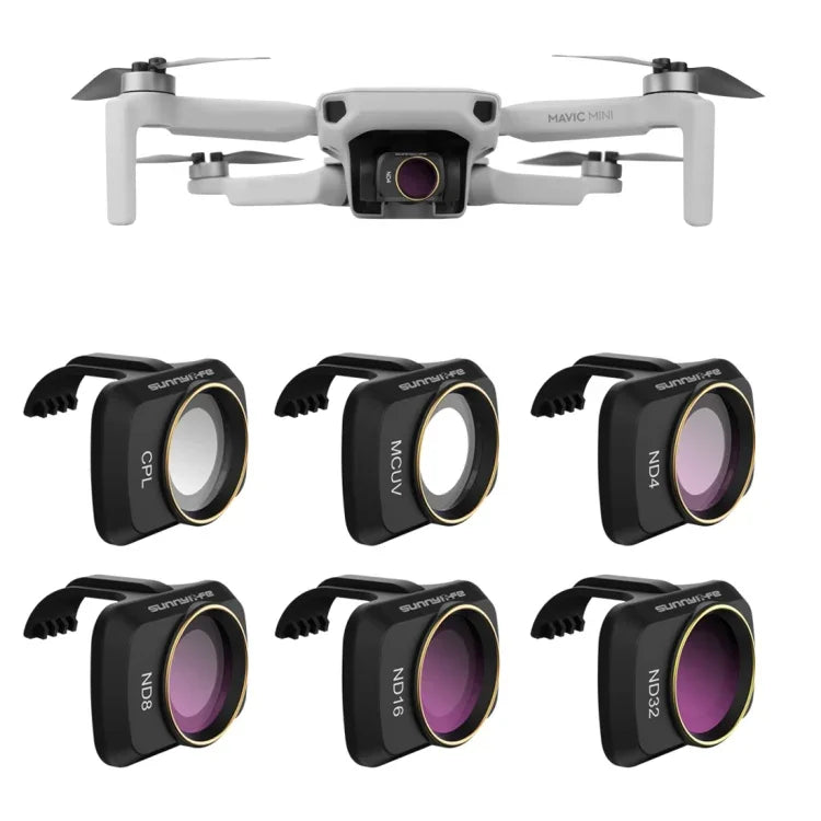 Sunnylife MM-FI9258 Objektivfilter für DJI Mavic mini 6-in-1 Drohne MCUV+CPL+ND4+ND8+ND16+ND32