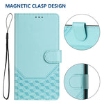 Wabenprägung RFID Leder-Handyhülle, Für iPhone 14 Pro Max, Für iPhone SE 2022 / 2020 / 8 / 7, Für iPhone 13 Pro Max, Für iPhone 13 Pro, Für iPhone 13 mini, Für iPhone 12 / 12 Pro, Für iPhone 12 Pro Max, Für iPhone 12 mini