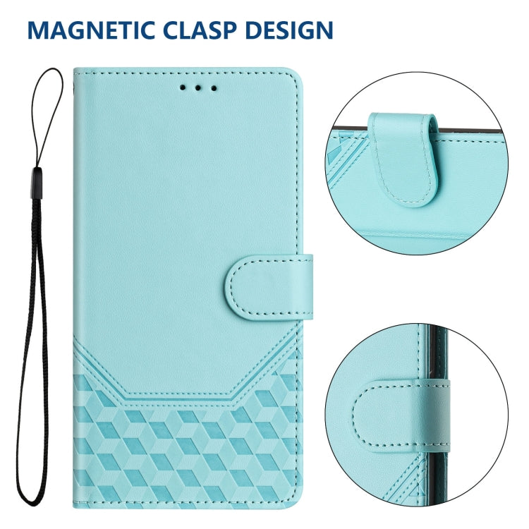 Wabenprägung RFID Leder-Handyhülle, Für iPhone 14 Pro Max, Für iPhone SE 2022 / 2020 / 8 / 7, Für iPhone 13 Pro Max, Für iPhone 13 Pro, Für iPhone 13 mini, Für iPhone 12 / 12 Pro, Für iPhone 12 Pro Max, Für iPhone 12 mini