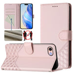 Wabenprägung RFID Leder-Handyhülle, Für iPhone 14 Pro Max, Für iPhone SE 2022 / 2020 / 8 / 7, Für iPhone 13 Pro Max, Für iPhone 13 Pro, Für iPhone 13 mini, Für iPhone 12 / 12 Pro, Für iPhone 12 Pro Max, Für iPhone 12 mini