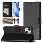 Wabenprägung RFID Leder-Handyhülle, Für iPhone 14 Pro Max, Für iPhone SE 2022 / 2020 / 8 / 7, Für iPhone 13 Pro Max, Für iPhone 13 Pro, Für iPhone 13 mini, Für iPhone 12 / 12 Pro, Für iPhone 12 Pro Max, Für iPhone 12 mini