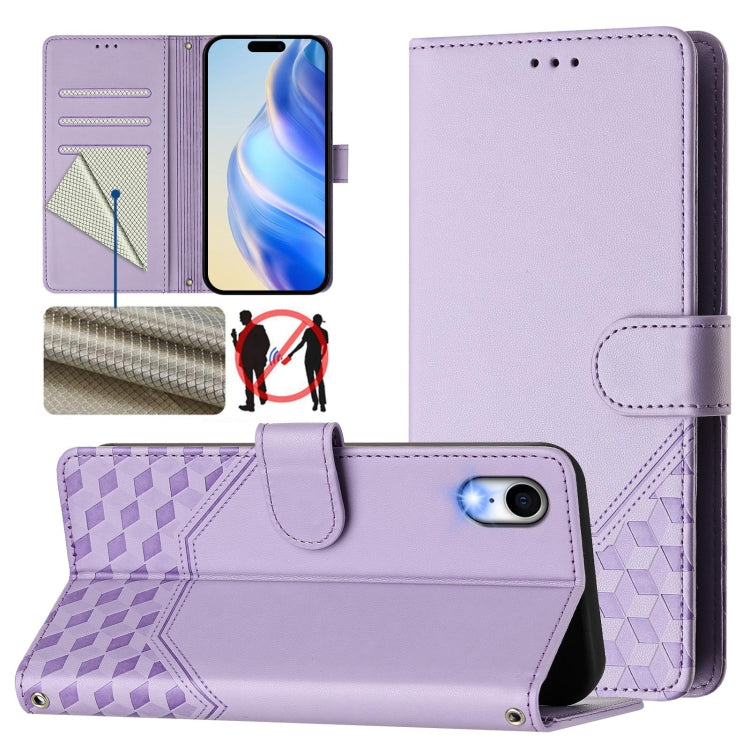 Wabenprägung RFID Leder-Handyhülle, Für iPhone 11 Pro Max, Für iPhone 11, Für iPhone 11 Pro, Für iPhone X / XS, Für iPhone XR, Für iPhone XS Max, Für iPhone 8 Plus / 7 Plus