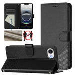 RFID-Lederhandyhülle mit Wabenprägung, für iPhone 17e / 16e, für iPhone 17 Pro Max, für iPhone 17 Pro, für iPhone 17, für iPhone Air, für iPhone 16 Pro Max, für iPhone 16 Pro, für iPhone 16 Plus
