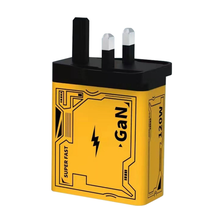 HX111 120W USB, Type-C GaN Ultra-Schnellladegerät, US-Stecker, EU-Stecker, UK-Stecker