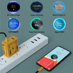 HX111 120W USB, Type-C GaN Ultra-Schnellladegerät, US-Stecker, EU-Stecker, UK-Stecker