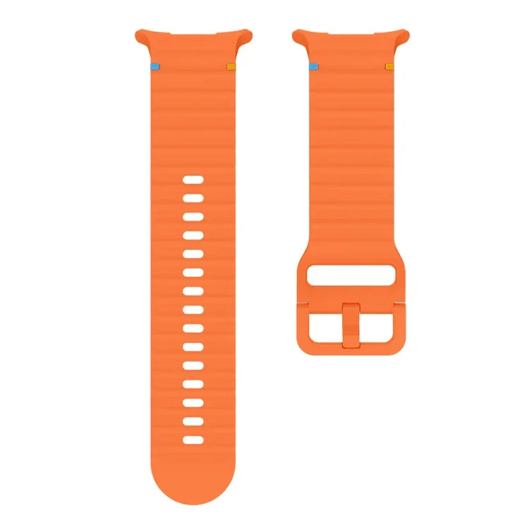 Silikonarmband mit Wellenmuster und Ziernähten, für Samsung Galaxy Watch Ultra 47 mm / Ultra 2025