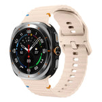 Silikonarmband mit Wellenmuster und Ziernähten, für Samsung Galaxy Watch Ultra 47 mm / Ultra 2025
