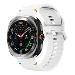 Silikonarmband mit Wellenmuster und Ziernähten, für Samsung Galaxy Watch Ultra 47 mm / Ultra 2025