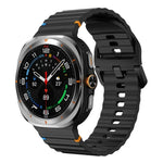 Silikonarmband mit Wellenmuster und Ziernähten, für Samsung Galaxy Watch Ultra 47 mm / Ultra 2025