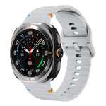 Silikonarmband mit Wellenmuster und Ziernähten, für Samsung Galaxy Watch Ultra 47 mm / Ultra 2025