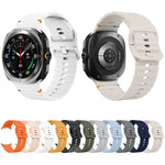 Silikonarmband mit Wellenmuster und Ziernähten, für Samsung Galaxy Watch Ultra 47 mm / Ultra 2025