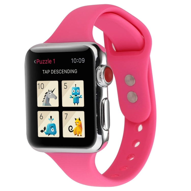 Dünnes Silikon Doppel-Schnallen Ersatz-Armband, Für Apple Watch 5 & 4 44mm / 3 & 2 & 1 42mm