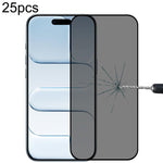 25 Stück Vollständige Abdeckung Anti-Spionage Seidenmatt Gehärtetes Glas Folie, für iPhone 17 Pro Max, für iPhone 17 Pro, für iPhone 17, für iPhone Air, für iPhone 16 Pro Max, für iPhone 16 Pro, für iPhone 16 Plus, für iPhone 16