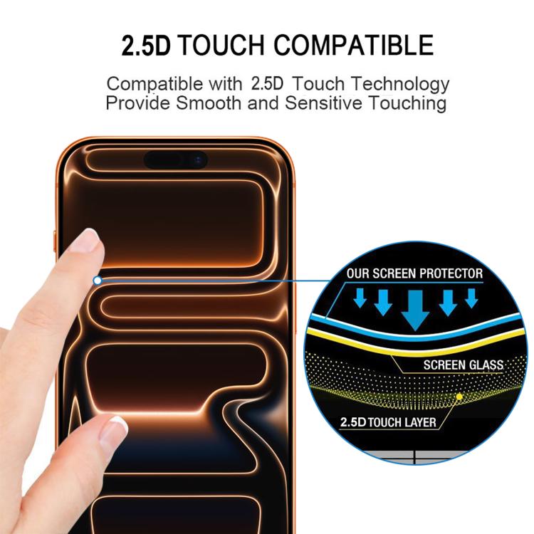 Vollflächig klebende Displayschutzfolie aus gehärtetem Glas, für iPhone 17 Pro Max, für iPhone 17 Pro, für iPhone 17, für iPhone Air, für iPhone 16 Pro Max, für iPhone 16 Pro, für iPhone 16 Plus, für iPhone 16