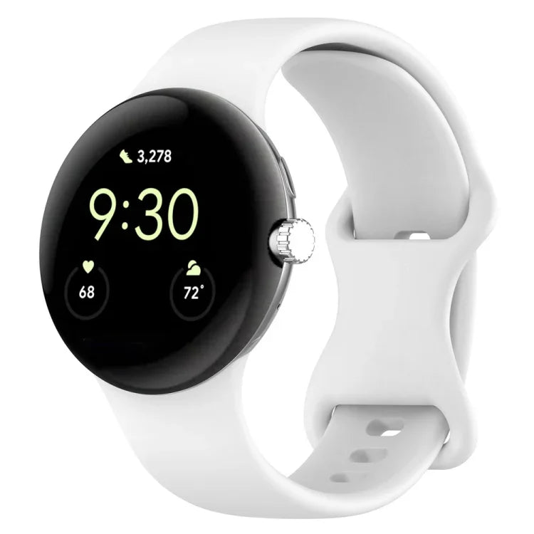 Offizielles Silikon-Uhrenarmband, für Google Pixel Watch 4 / Watch 3 (45 mm) und Google Pixel Watch 4 / 3 / 2 / 1 (41 mm)