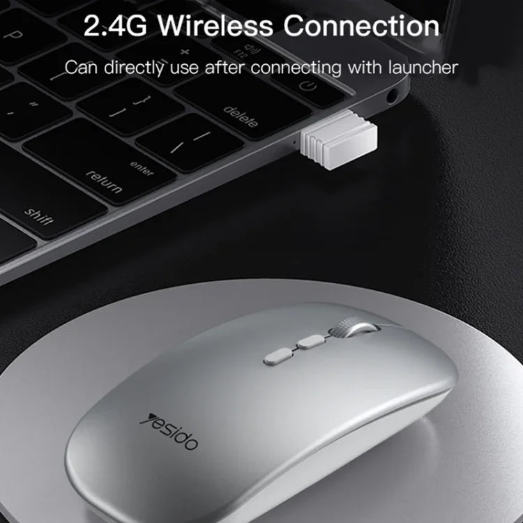 Yesido KB15 Slim 2.4G Wiederaufladbare kabellose optische Maus, KB15