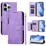 Multi-Kartenfächer Reißverschluss-Brieftasche Leder Handyhülle, Für iPhone 17e / 16e, Für iPhone 17 Pro Max, Für iPhone 17 Pro, Für iPhone 17, Für iPhone Air, Für iPhone 16 Pro Max, Für iPhone 16 Pro, Für iPhone 16 Plus