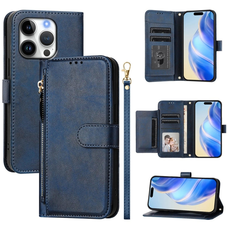 Multi-Kartenfächer Reißverschluss-Brieftasche Leder Handyhülle, Für iPhone 17e / 16e, Für iPhone 17 Pro Max, Für iPhone 17 Pro, Für iPhone 17, Für iPhone Air, Für iPhone 16 Pro Max, Für iPhone 16 Pro, Für iPhone 16 Plus
