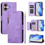 Multi-Kartenfächer Reißverschluss-Geldbörse Leder-Handyhülle, für iPhone 16, für iPhone 15 Pro Max, für iPhone 15 Pro, für iPhone 15 Plus, für iPhone 15, für iPhone 14 Plus, für iPhone 14 / 13, für iPhone 14 Pro