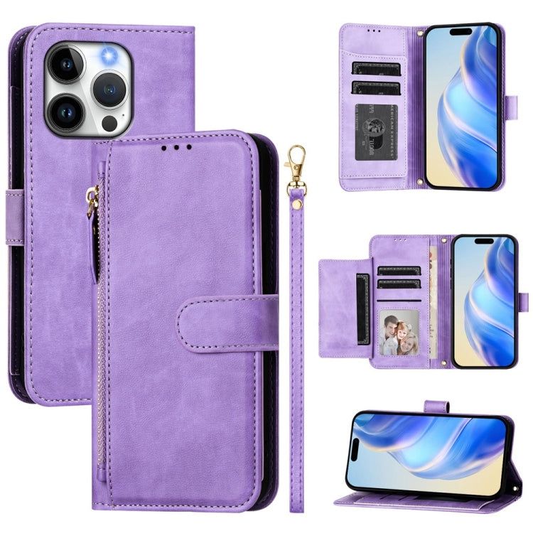 Multi-Kartenfächer Reißverschluss-Geldbörse Leder-Handyhülle, für iPhone 16, für iPhone 15 Pro Max, für iPhone 15 Pro, für iPhone 15 Plus, für iPhone 15, für iPhone 14 Plus, für iPhone 14 / 13, für iPhone 14 Pro