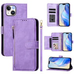 Multi-Kartenfächer Reißverschluss-Geldbörse Leder-Handyhülle, für iPhone 16, für iPhone 15 Pro Max, für iPhone 15 Pro, für iPhone 15 Plus, für iPhone 15, für iPhone 14 Plus, für iPhone 14 / 13, für iPhone 14 Pro