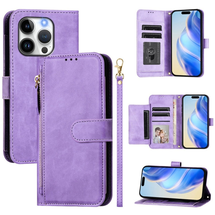 Multi-Kartenfächer Reißverschluss-Geldbörse Leder-Handyhülle, für iPhone 16, für iPhone 15 Pro Max, für iPhone 15 Pro, für iPhone 15 Plus, für iPhone 15, für iPhone 14 Plus, für iPhone 14 / 13, für iPhone 14 Pro
