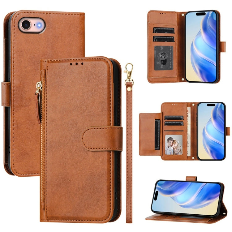 Mehrfach-Kartenfächer Reißverschluss Brieftasche Leder Handyhülle, Für iPhone 14 Pro Max, Für iPhone SE 2022 / 2020 / 8 / 7, Für iPhone 13 Pro Max, Für iPhone 13 Pro, Für iPhone 13 mini, Für iPhone 12 / 12 Pro, Für iPhone 12 Pro Max, Für iPhone 12 mini