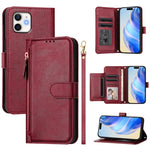 Mehrfach-Kartenfächer Reißverschluss Brieftasche Leder Handyhülle, Für iPhone 14 Pro Max, Für iPhone SE 2022 / 2020 / 8 / 7, Für iPhone 13 Pro Max, Für iPhone 13 Pro, Für iPhone 13 mini, Für iPhone 12 / 12 Pro, Für iPhone 12 Pro Max, Für iPhone 12 mini