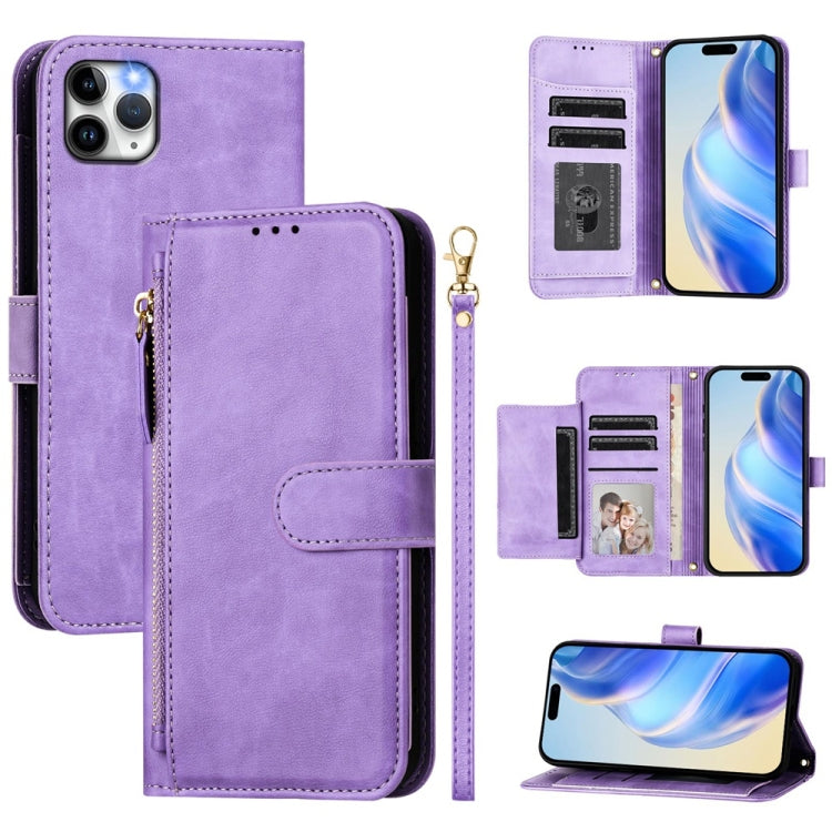 Mehrfach-Kartenfächer Reißverschluss Brieftasche Leder Handyhülle, Für iPhone 11 Pro Max, Für iPhone 11, Für iPhone 11 Pro, Für iPhone X / XS, Für iPhone XR, Für iPhone XS Max, Für iPhone 8 Plus / 7 Plus
