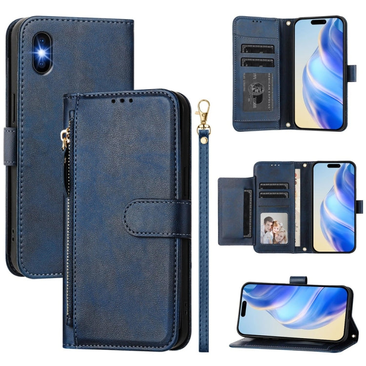 Mehrfach-Kartenfächer Reißverschluss Brieftasche Leder Handyhülle, Für iPhone 11 Pro Max, Für iPhone 11, Für iPhone 11 Pro, Für iPhone X / XS, Für iPhone XR, Für iPhone XS Max, Für iPhone 8 Plus / 7 Plus